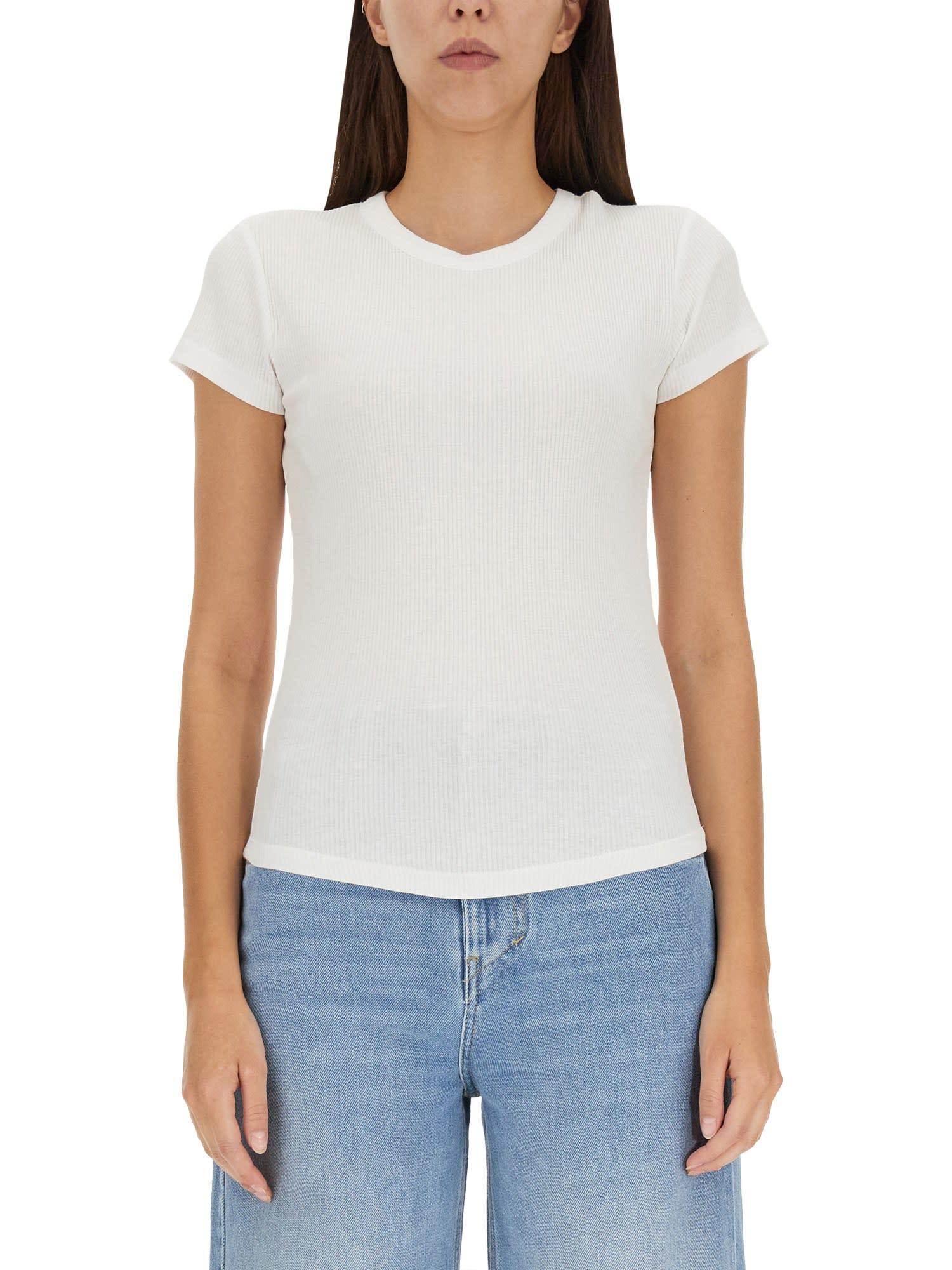 isabel marant slim fit fine ribbed top