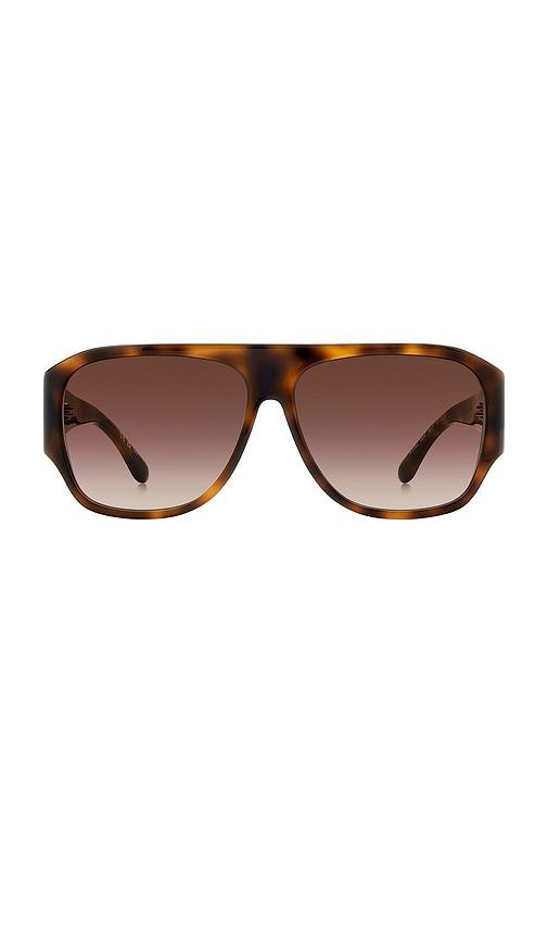 isabel marant square sunglasses in brown.
