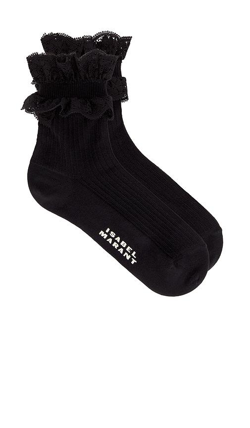 isabel marant tanita socks in black.