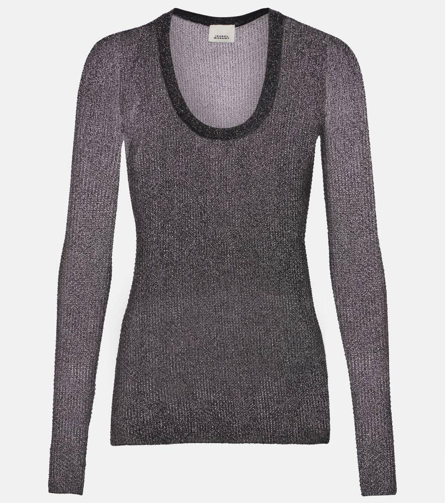 isabel marant thalia lamé top