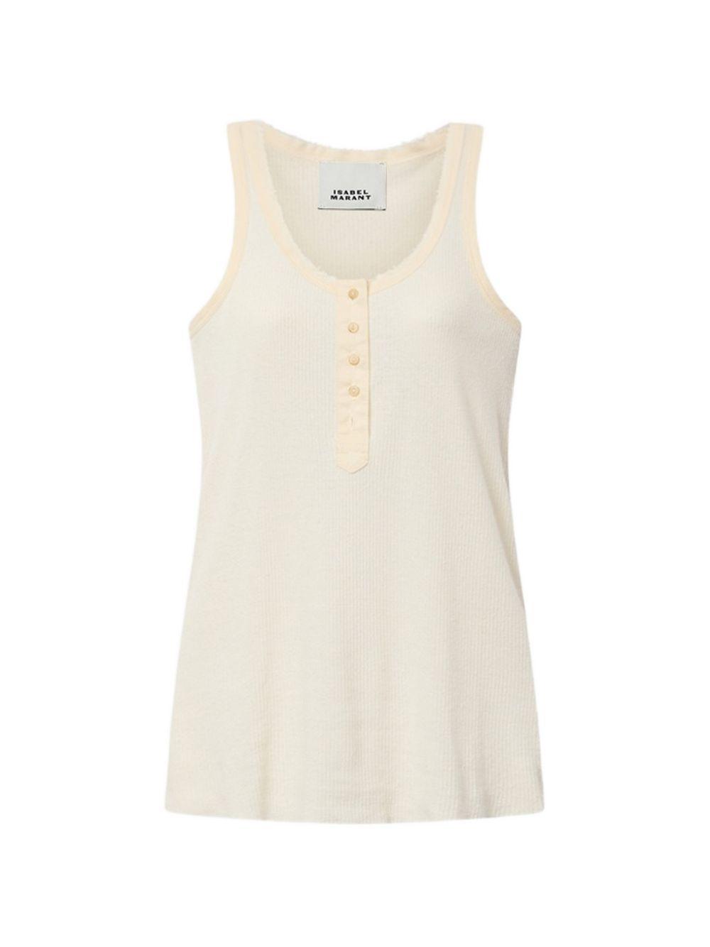 isabel marant top beige silk - women