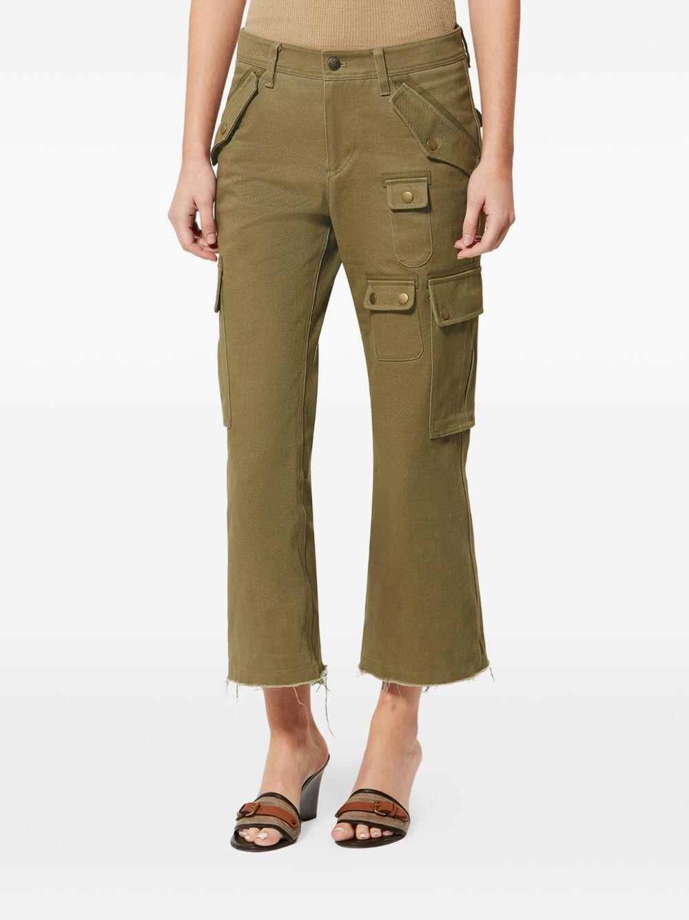 isabel marant trousers kaki cotton - women