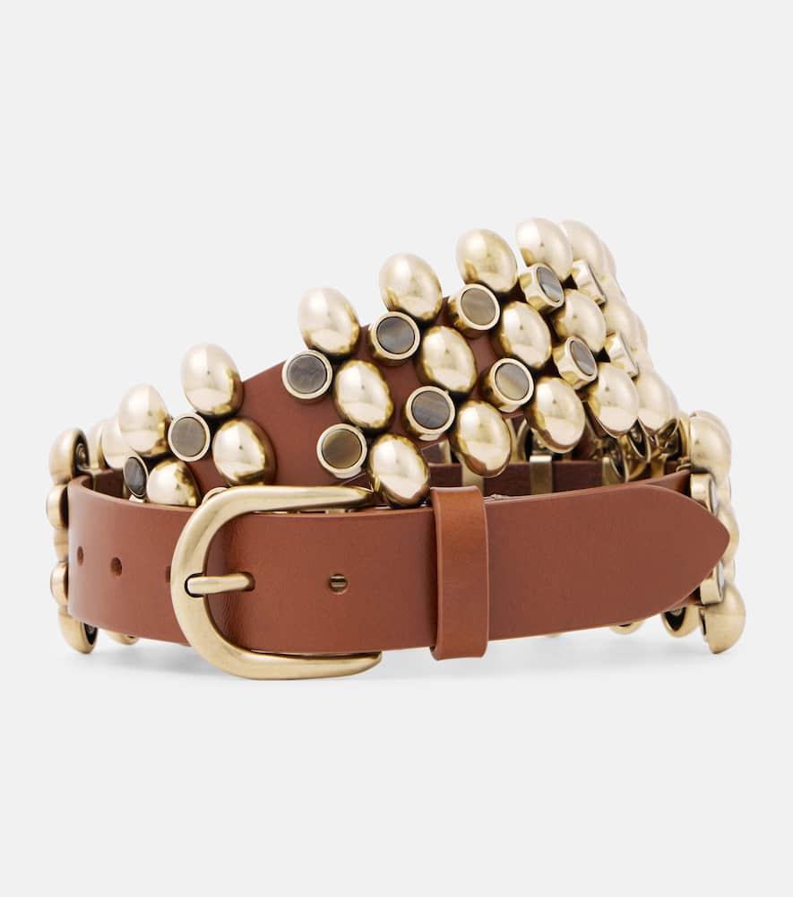 isabel marant varana embellished leather belt