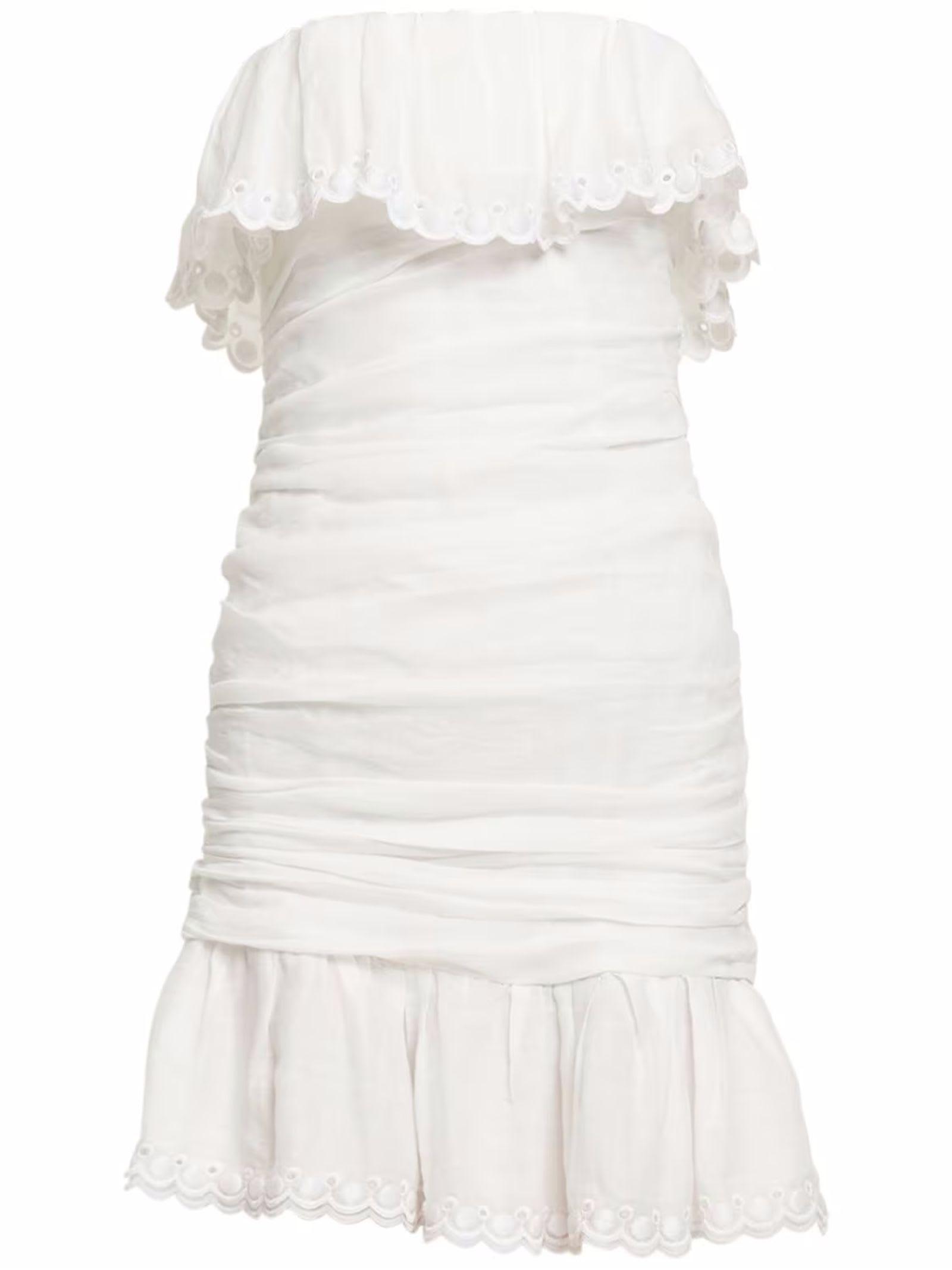 isabel marant white ramie minidress