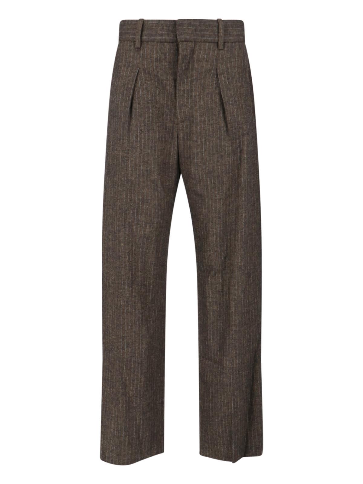 isabel marant wool blend straight pants