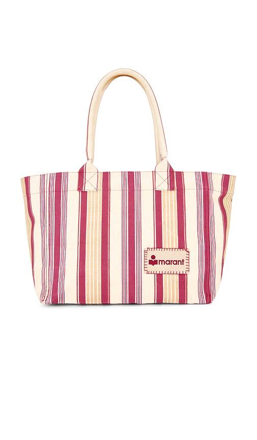 isabel marant yenky zipped tote bag in red.