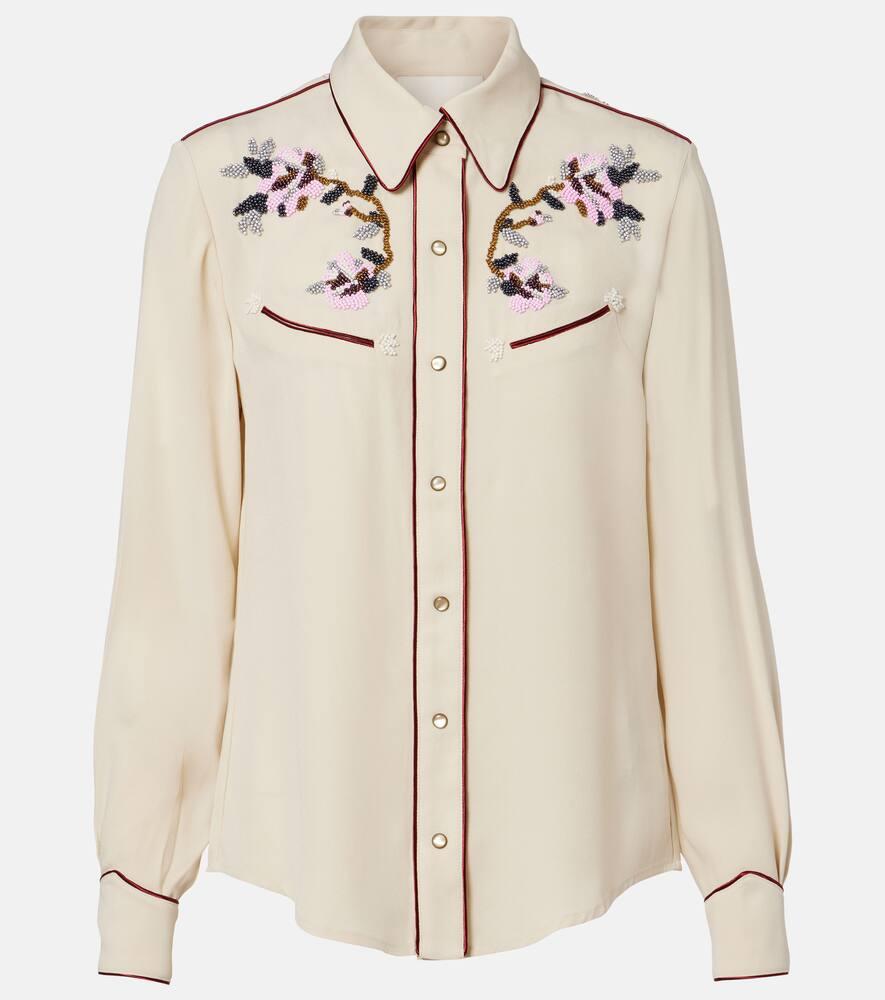 isabel marant yzea beaded cady shirt
