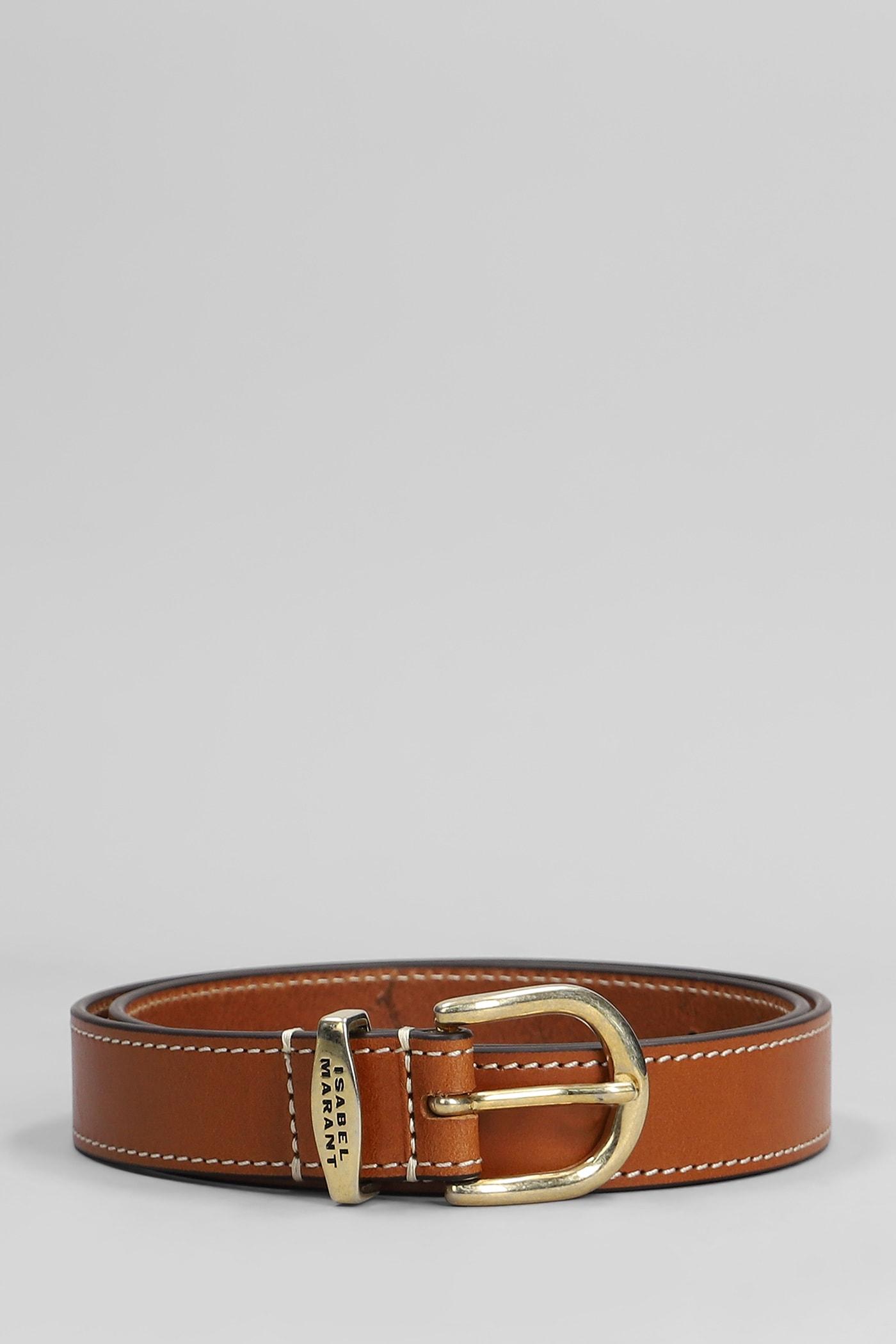 isabel marant zadd belts in leather color leather