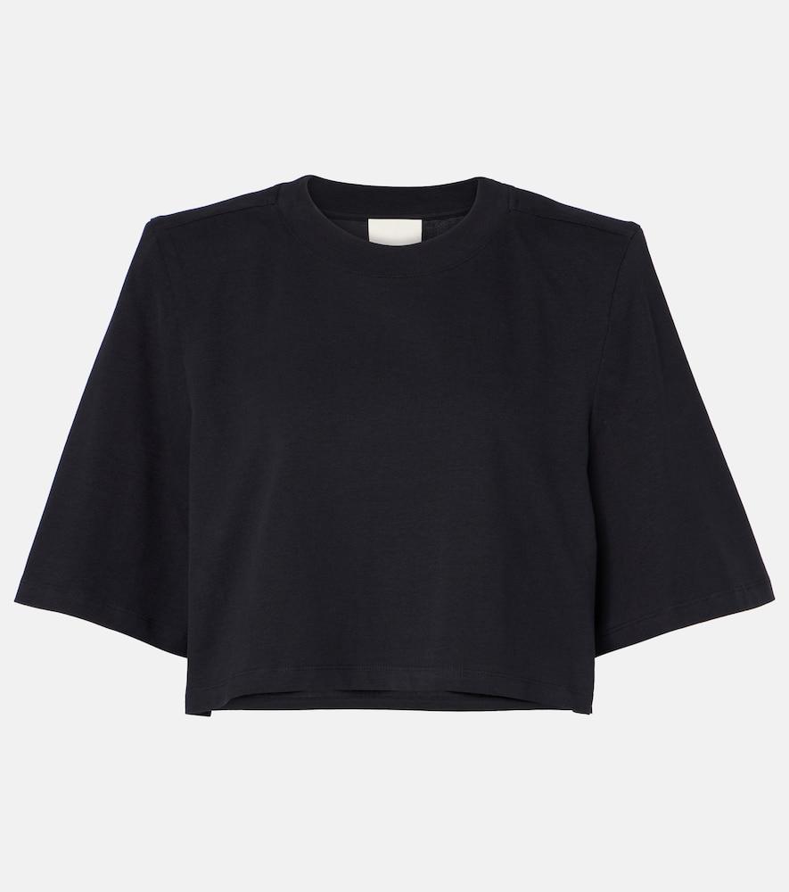 isabel marant zaely cropped cotton jersey t