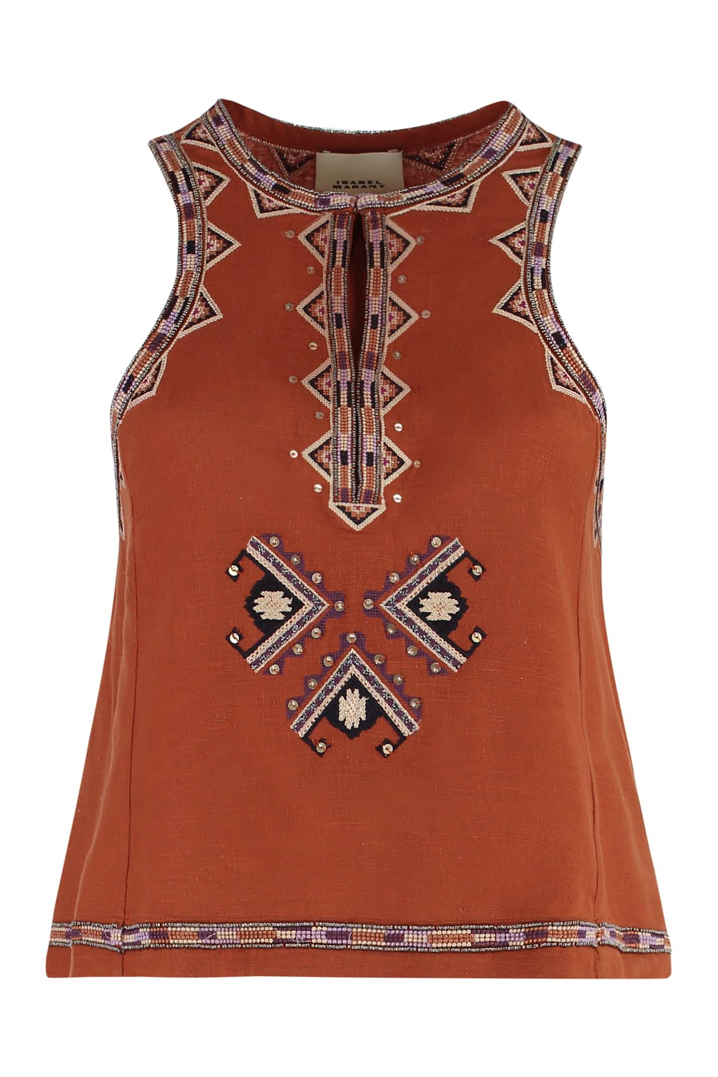 isabel marant zahra silk top
