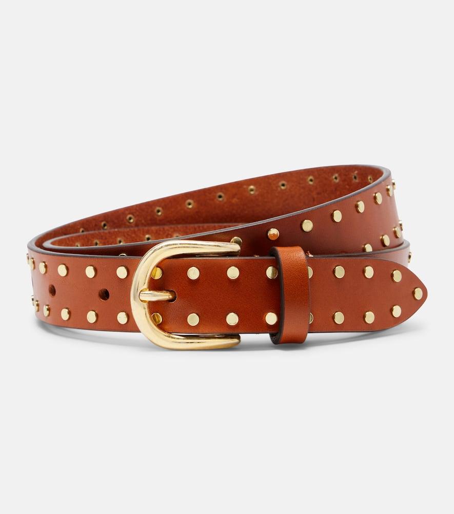 isabel marant zap studded leather belt