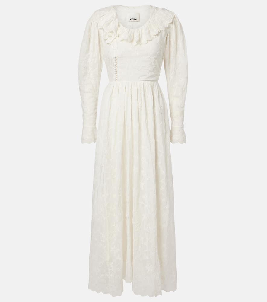 isabel marant zoen floral cotton and silk maxi dress