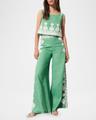 isabelle embroidered linen crop top