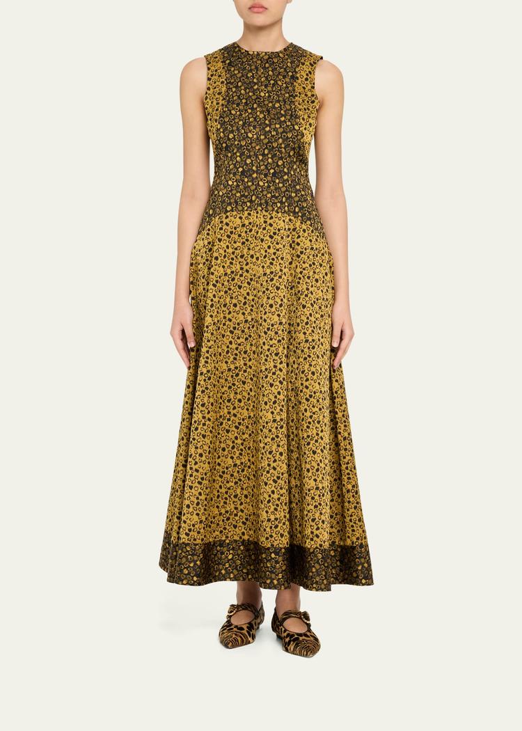 isadora printed drop-waist dress