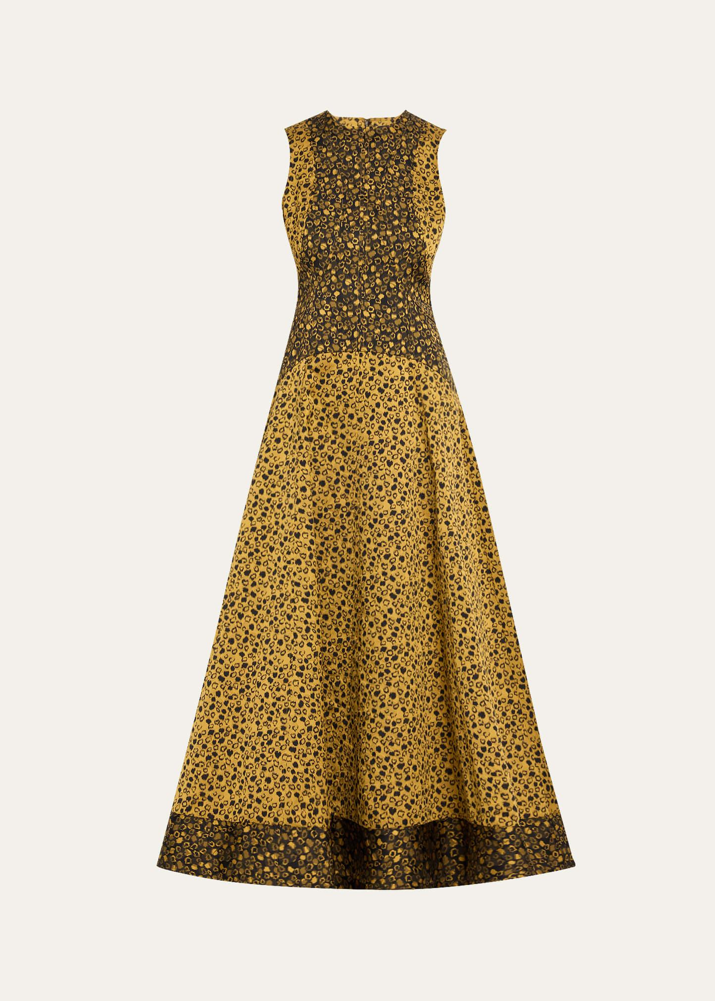 isadora printed drop-waist dress