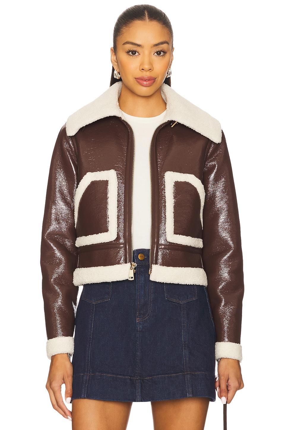 isaiah faux shearling aviator jacket