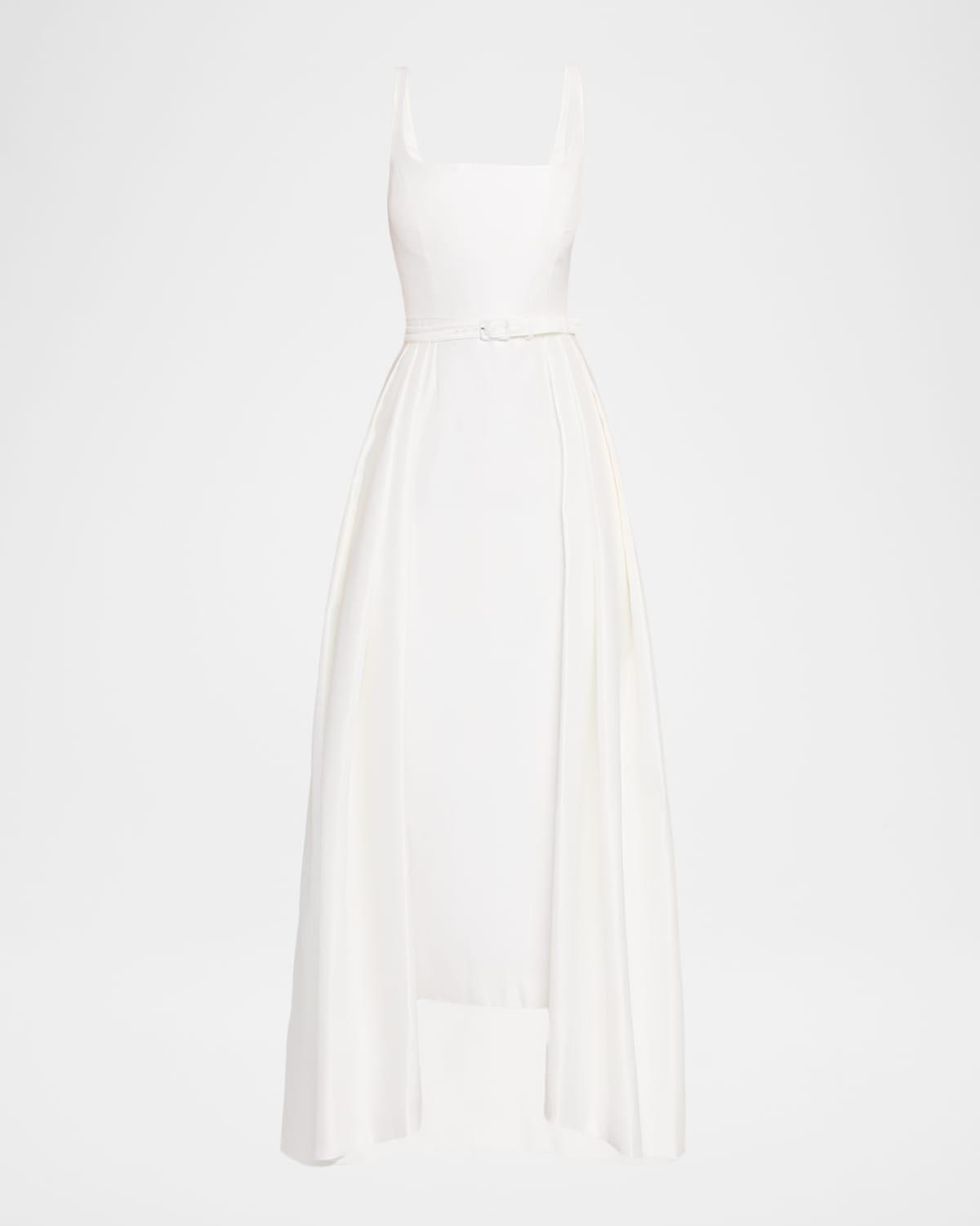 isaline convertible square-neck midi dress