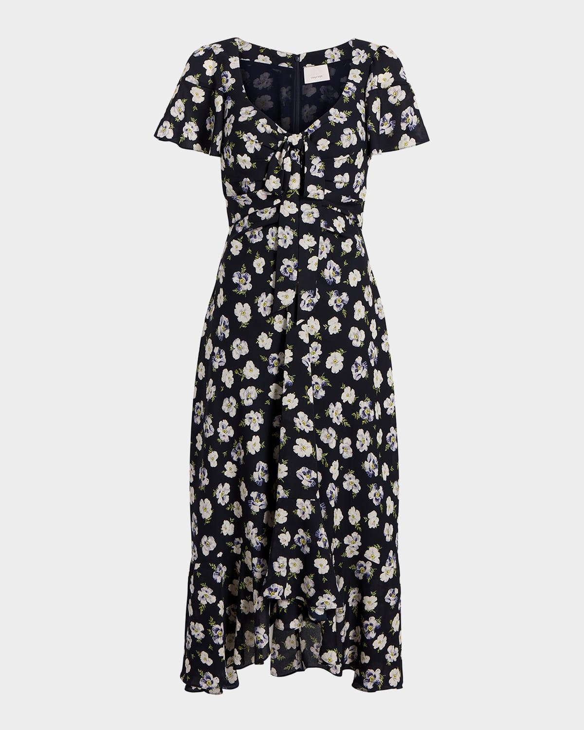 isha floral short-sleeve dress