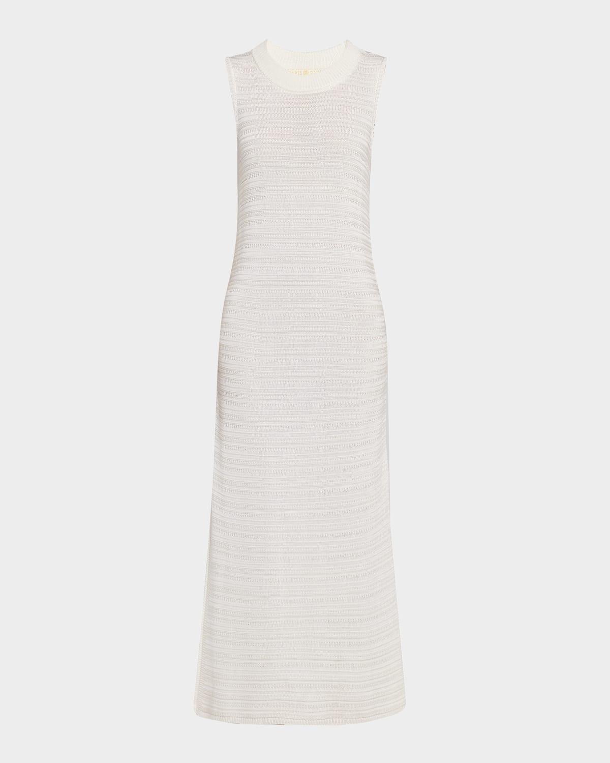 isla sleeveless textured knit maxi dress