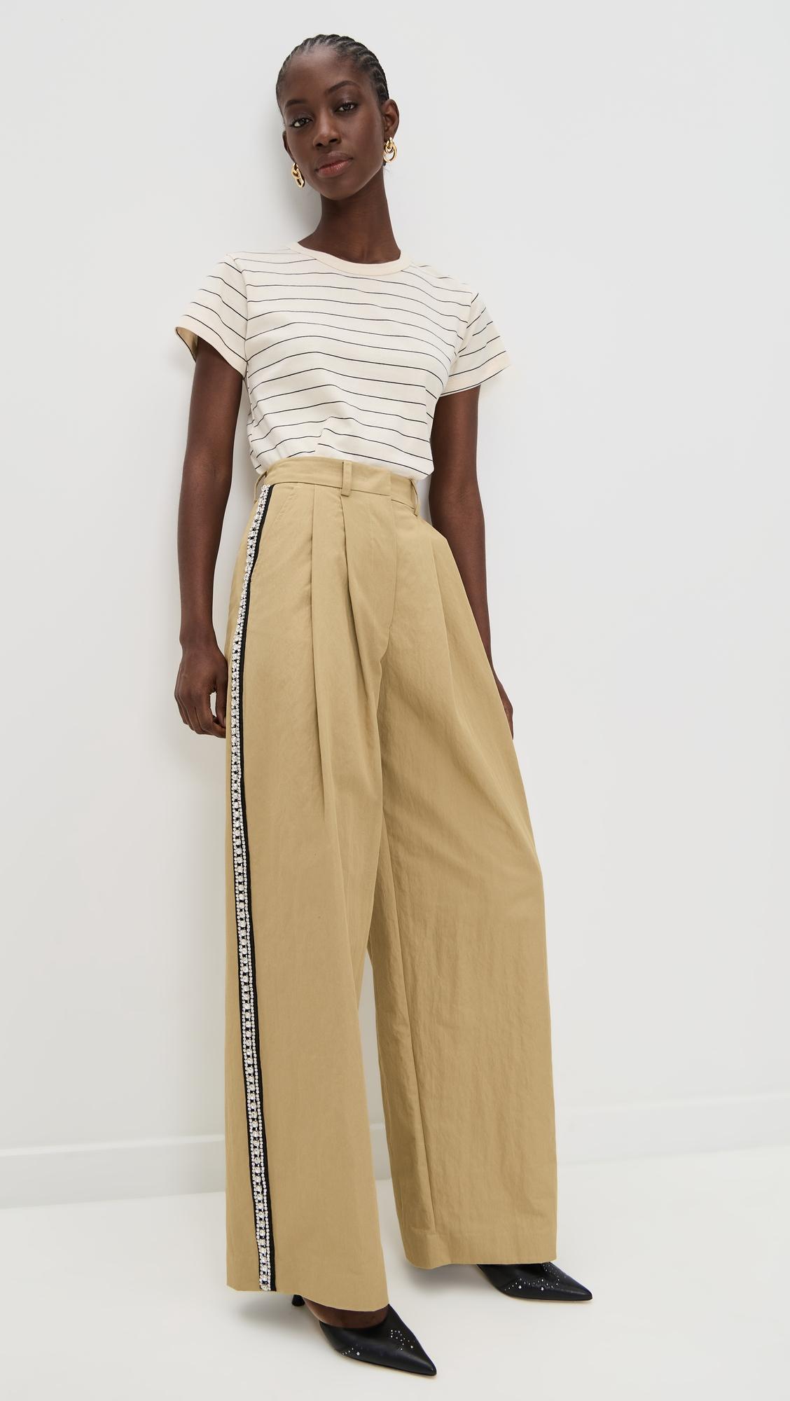 iso rhinestone tape pants