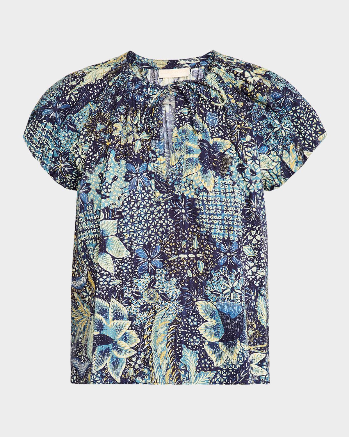 issa tie-neck top