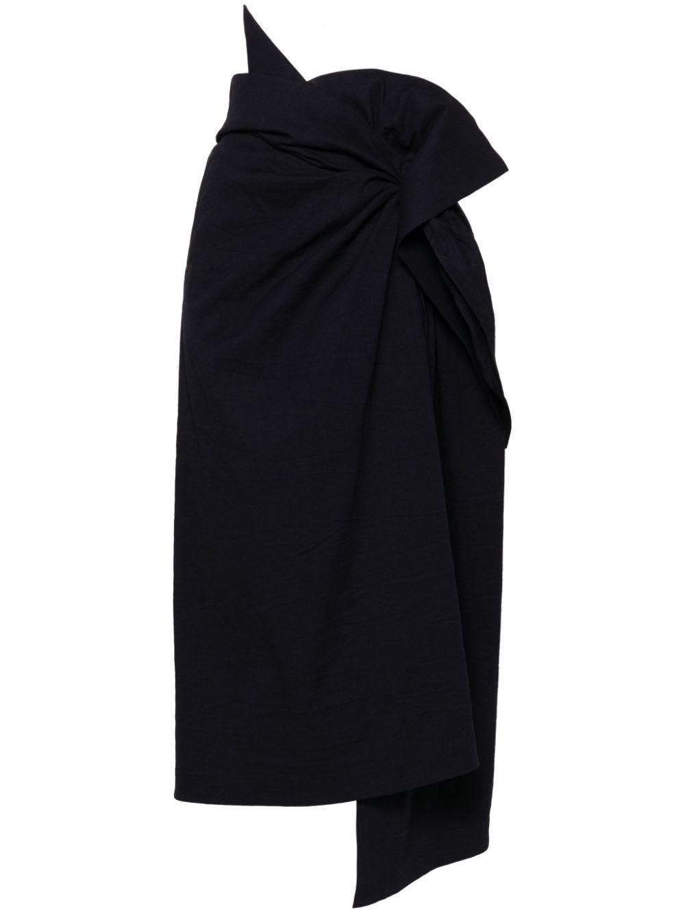 issey miyake asymmetric midi skirt