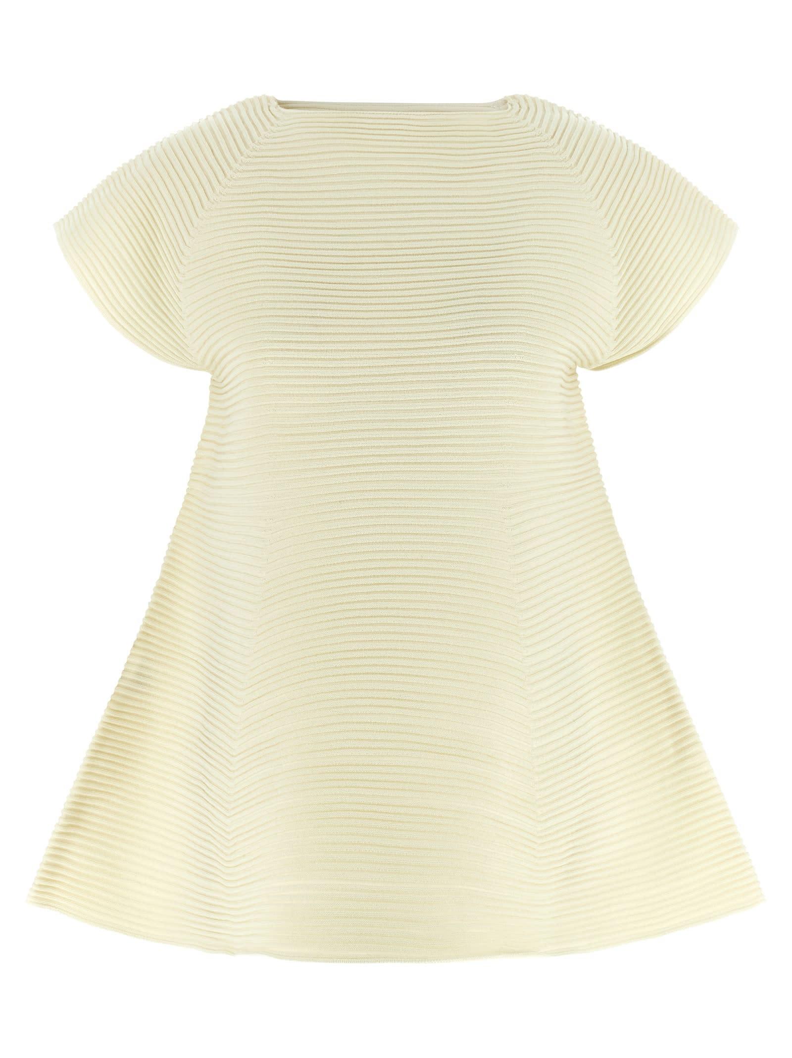 issey miyake corrugated knit dress