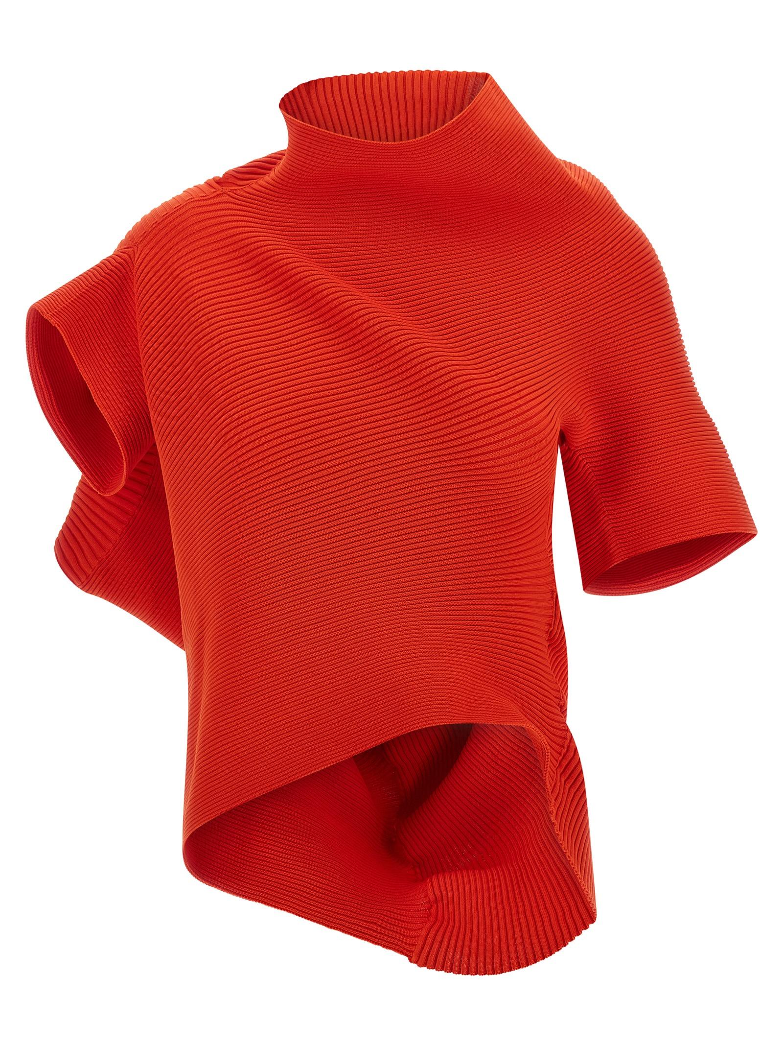 issey miyake life form top red polyester tops - women