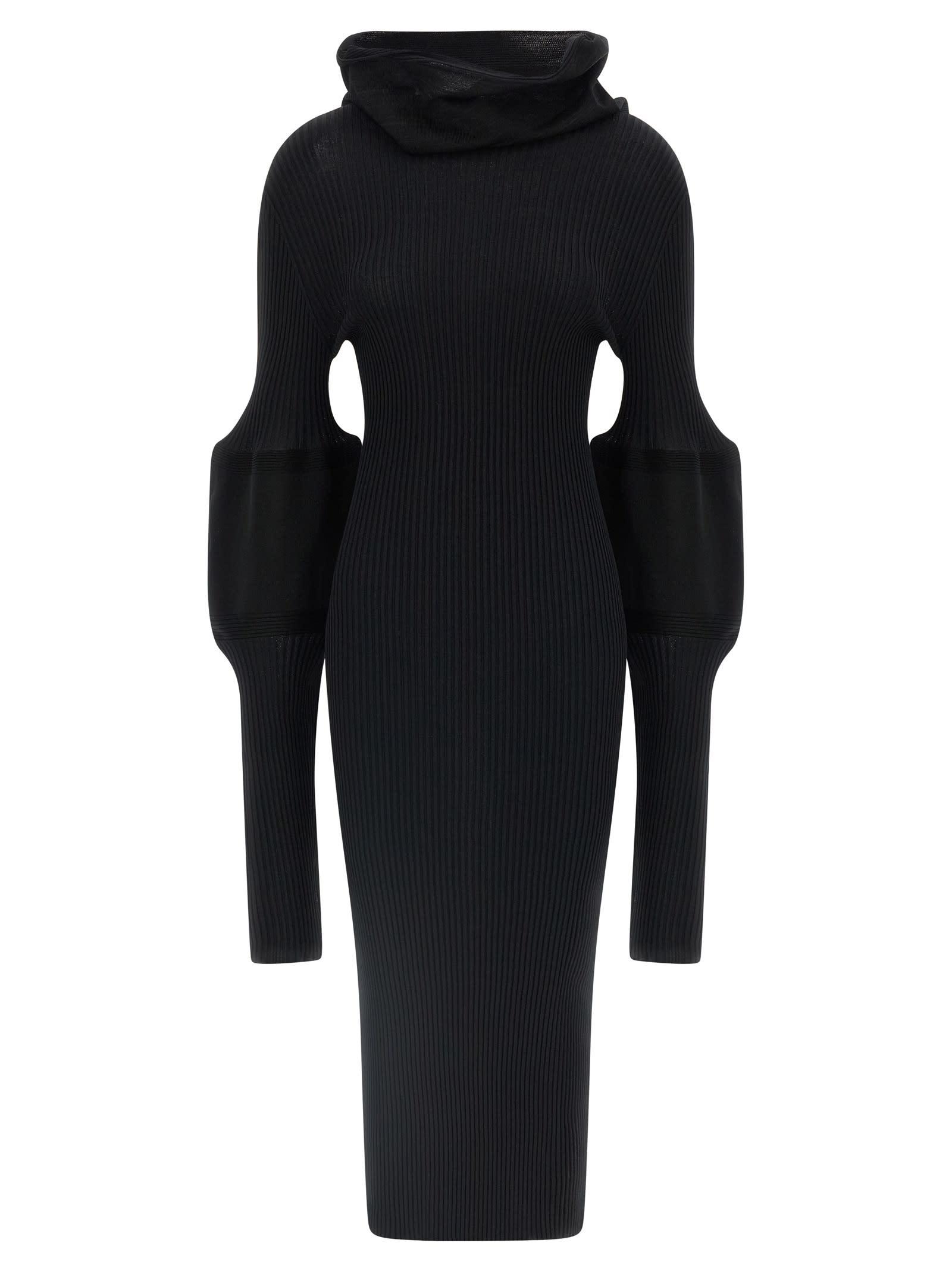 issey miyake thin and thick knit dress