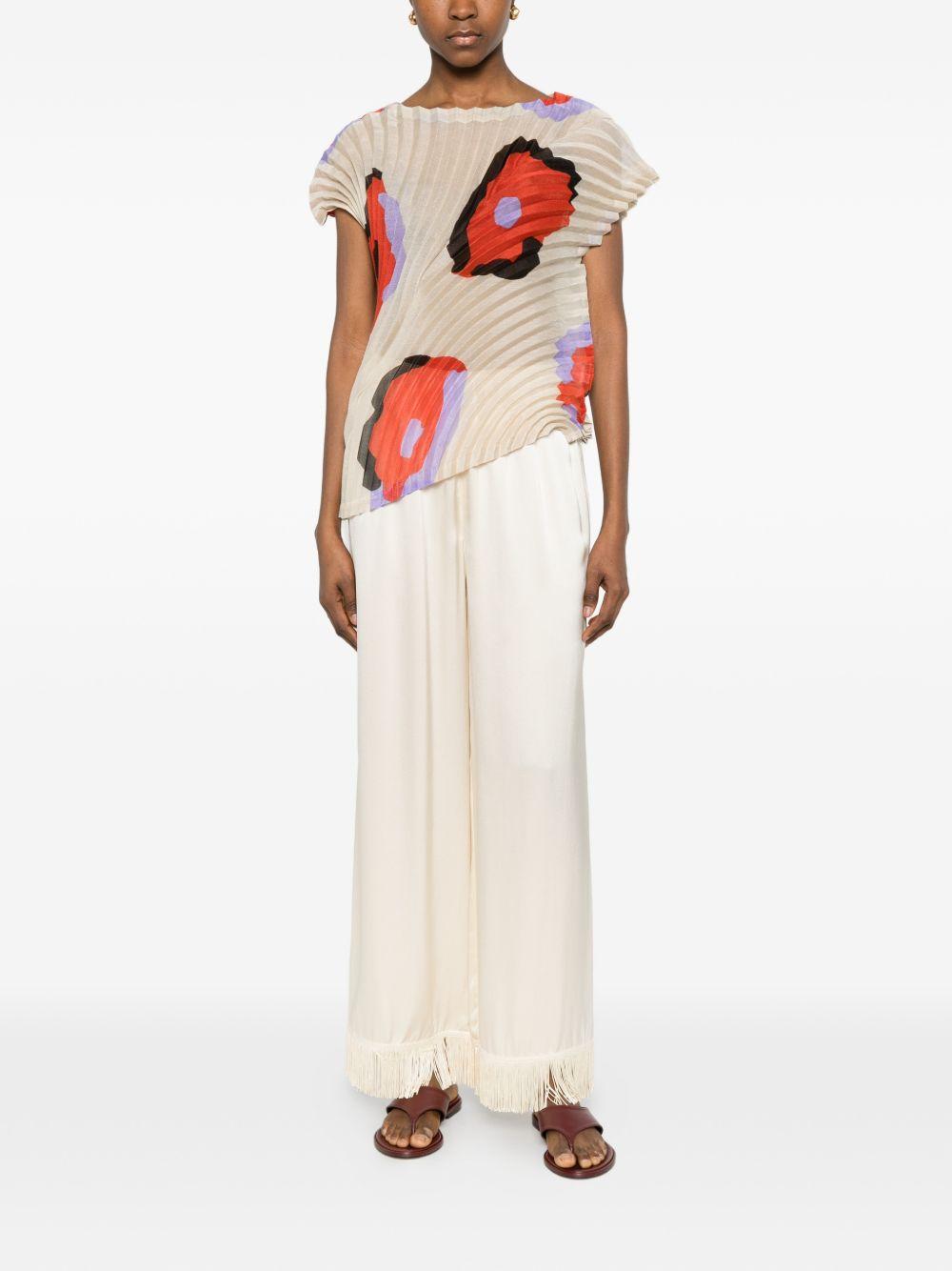 issey miyake top beige polyester - women