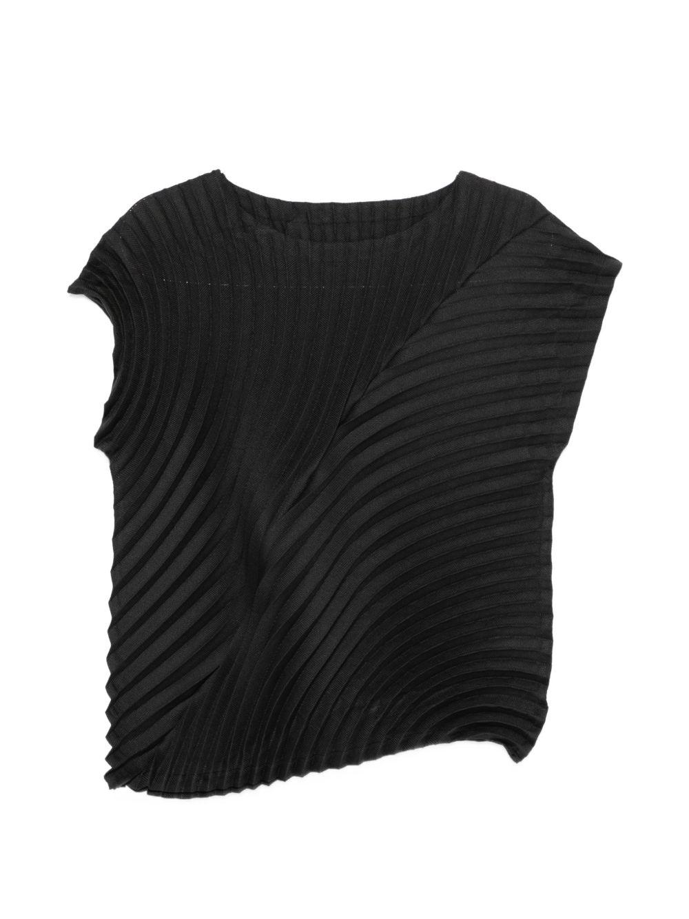 issey miyake top black polyester - women