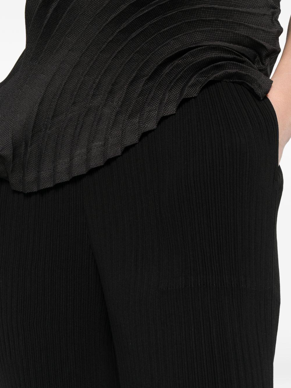 issey miyake trousers black polyester - women