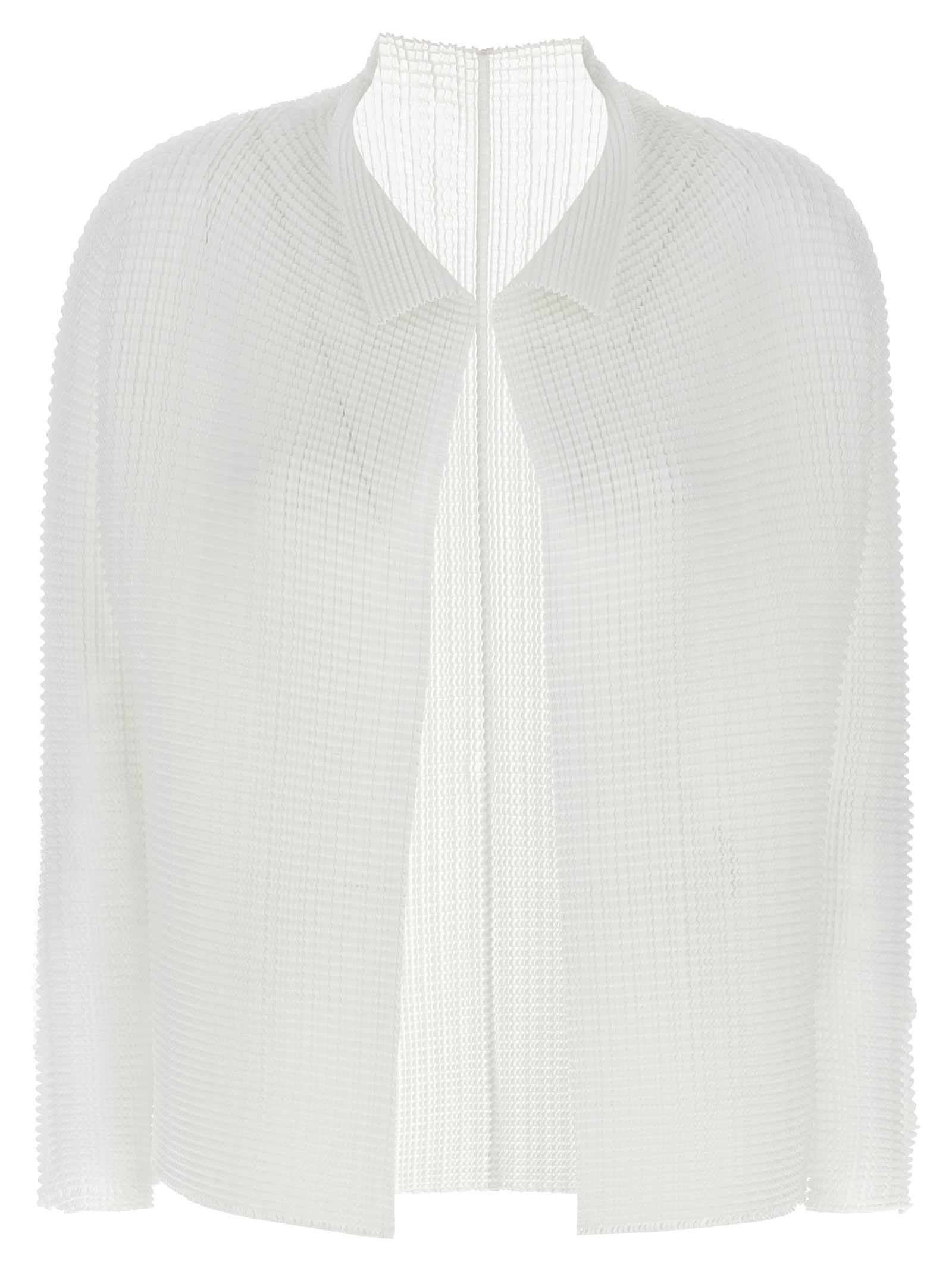issey miyake wooly pleats cardigan