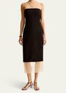 issia strapless midi dress