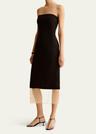 issia strapless midi dress
