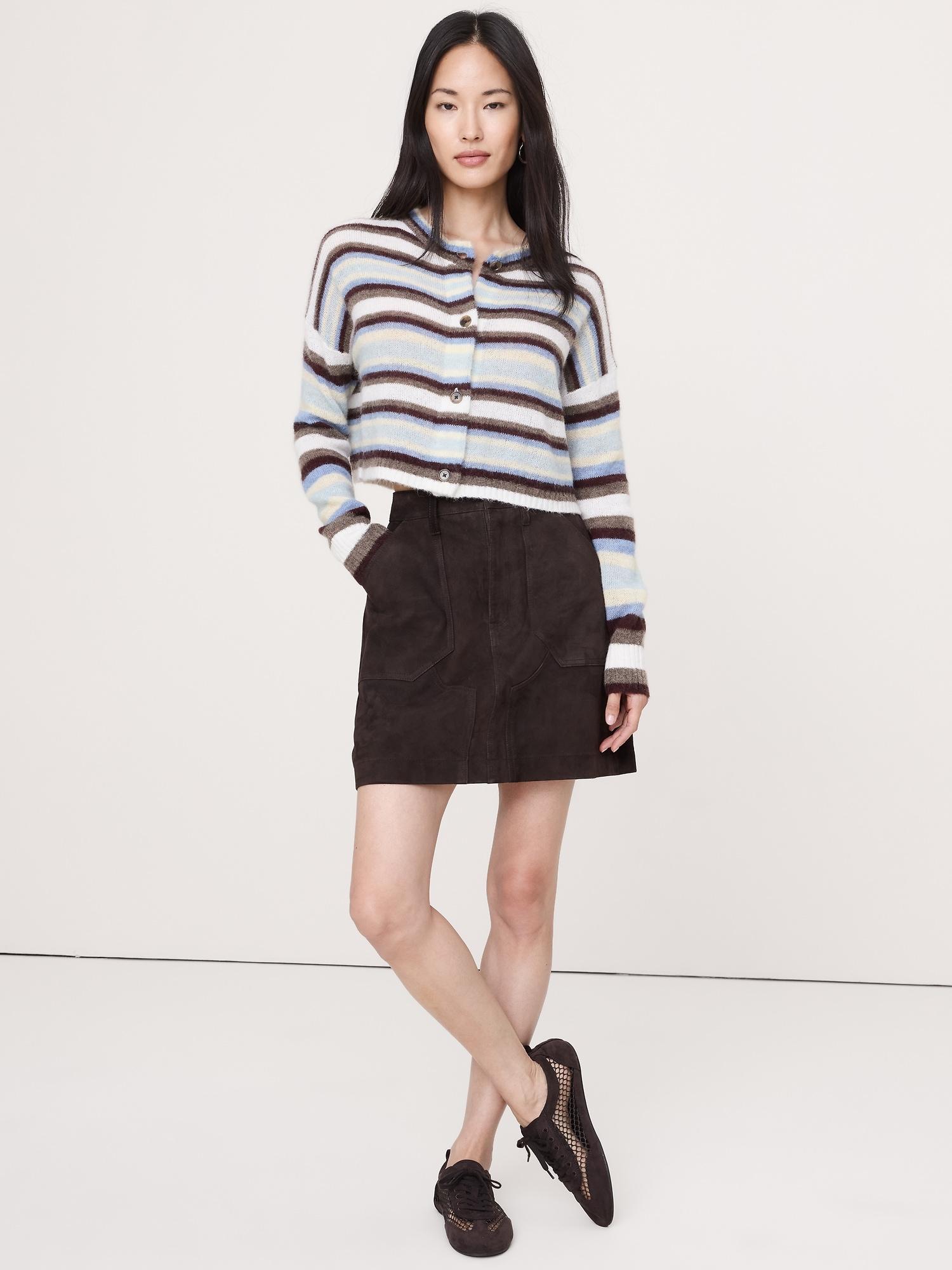 italian alpaca-blend cropped cardigan