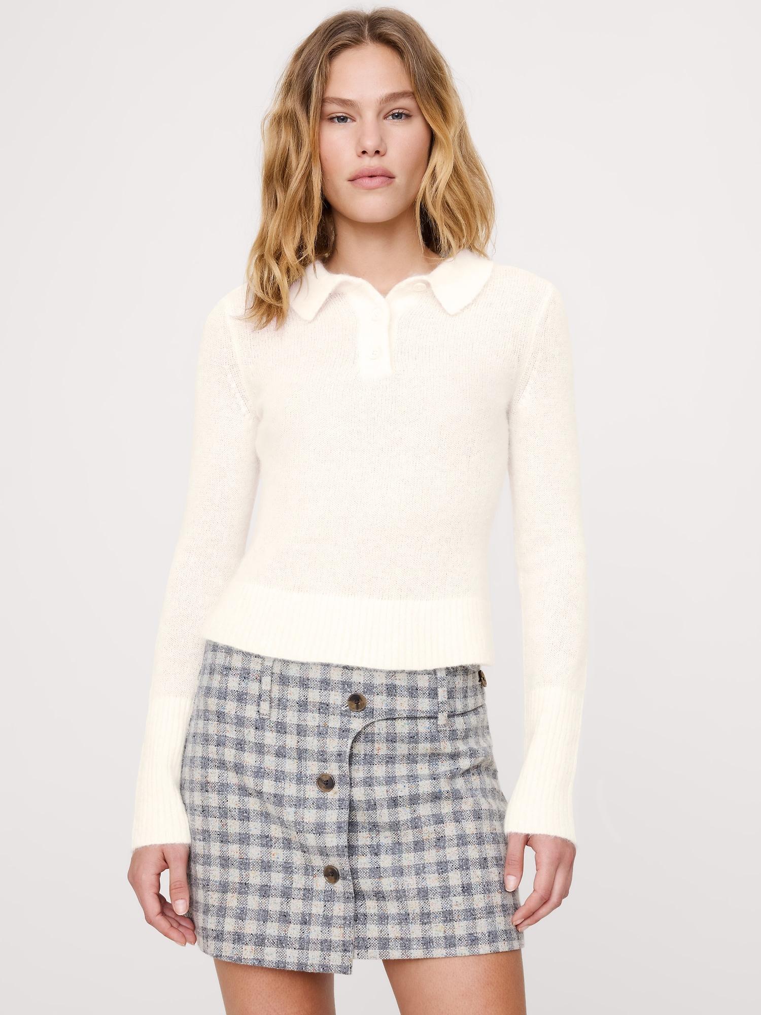 italian alpaca-blend sweater polo