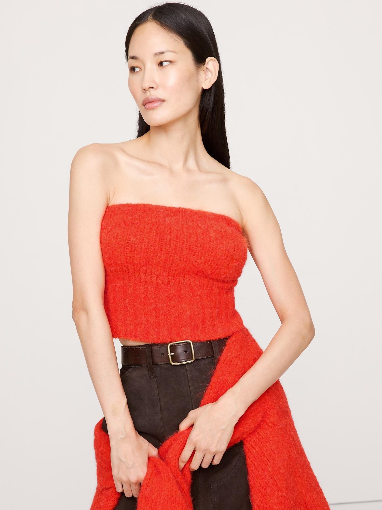 italian alpaca-blend tube top