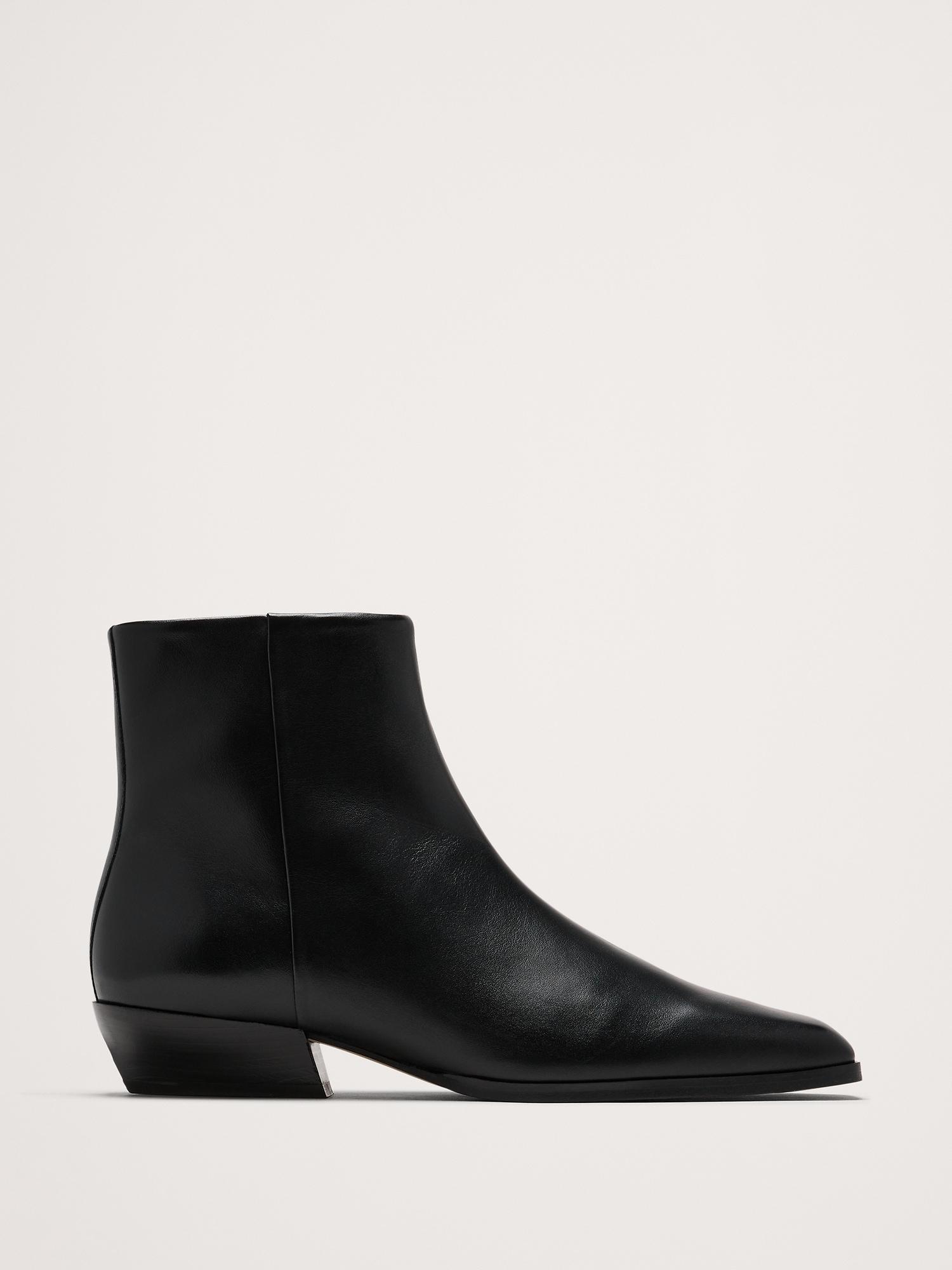 italian leather ankle boot