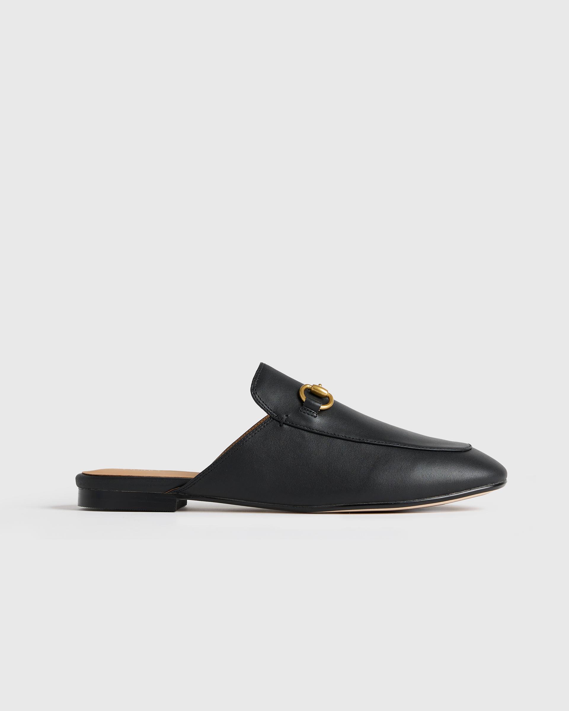 italian leather horsebit loafer mule