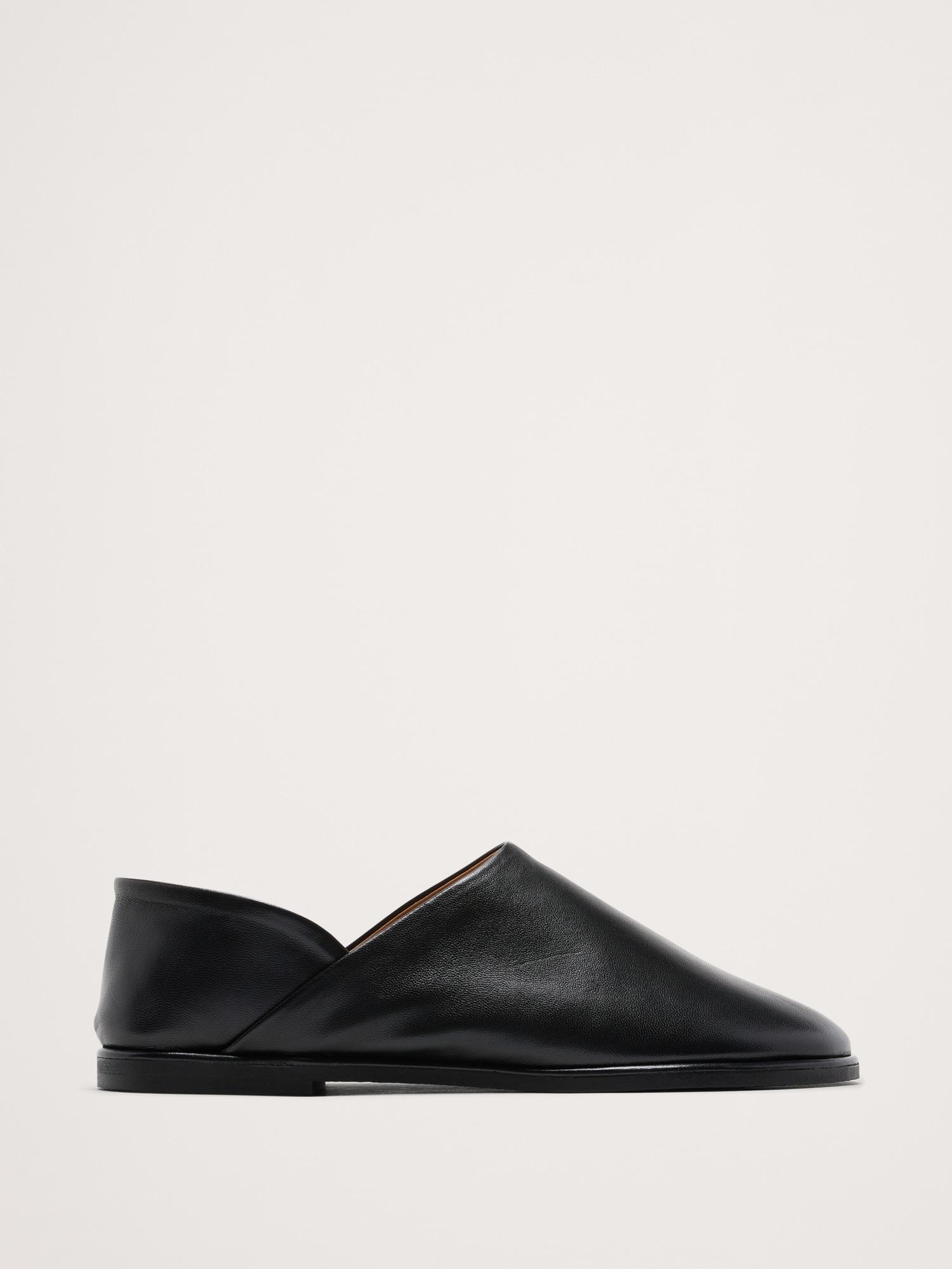 italian leather slip-on flats