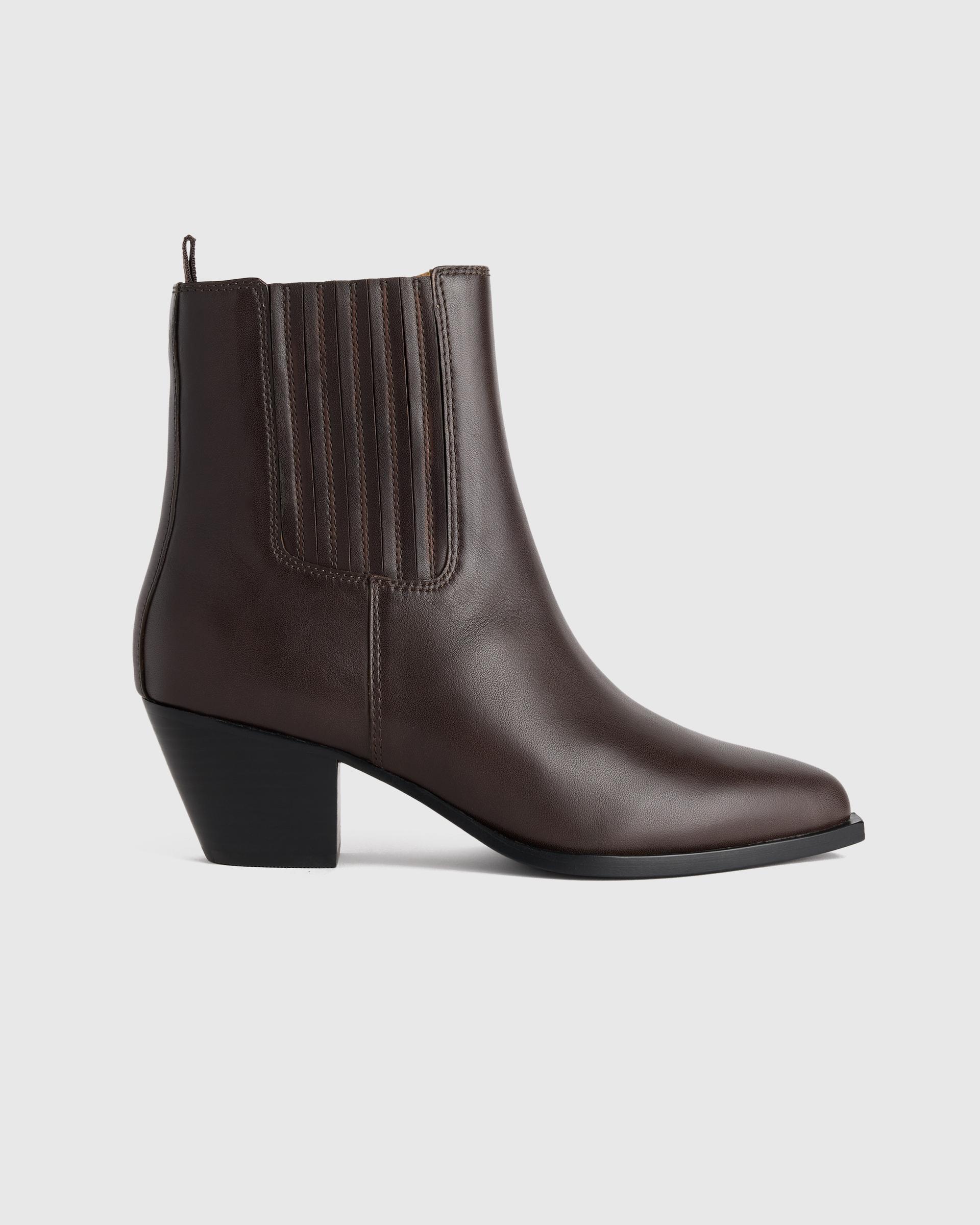 italian leather western chelsea ankle boot