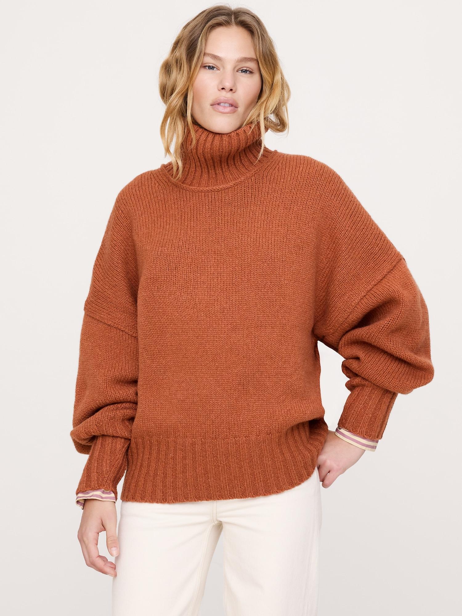 italian merino-blend turtleneck sweater