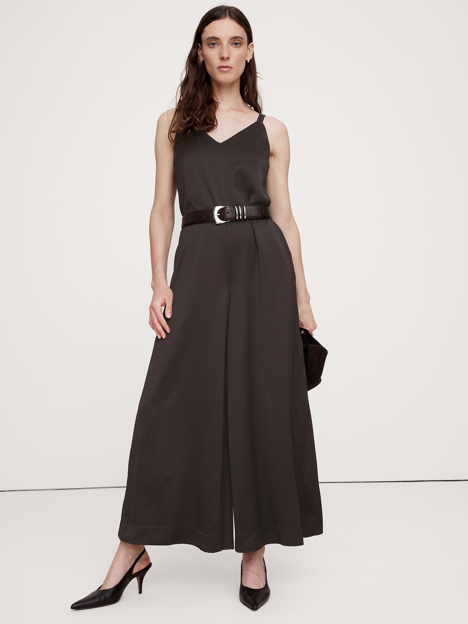 italian satin wide-leg jumpsuit