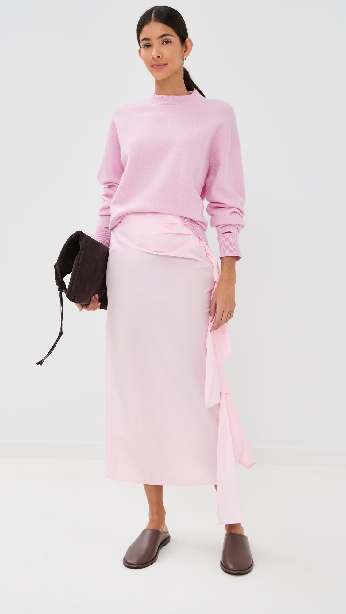 italian sporty nylon ribbon skirt