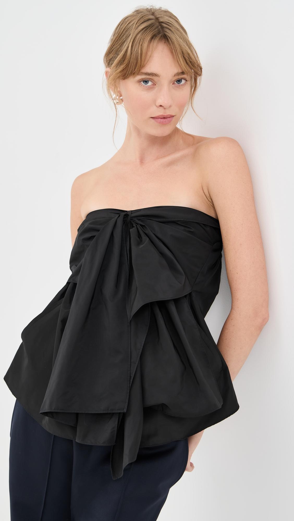 italian sporty nylon strapless top