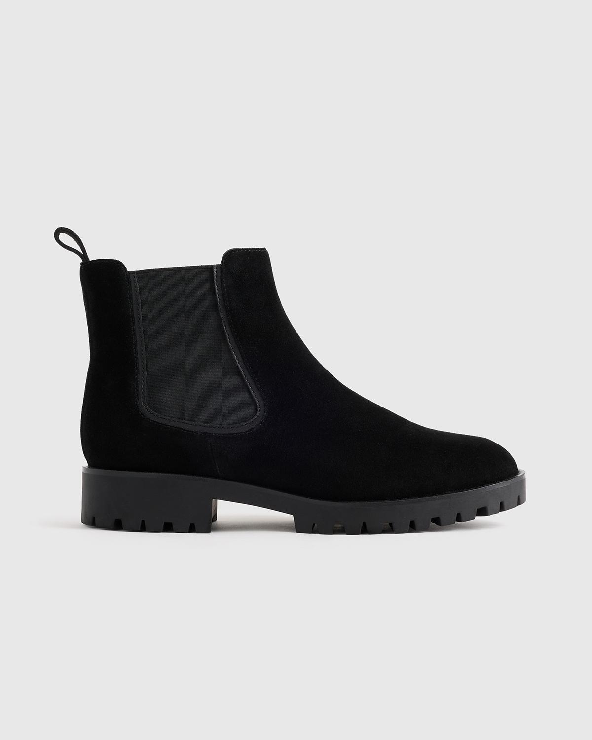 italian suede lug sole chelsea boot