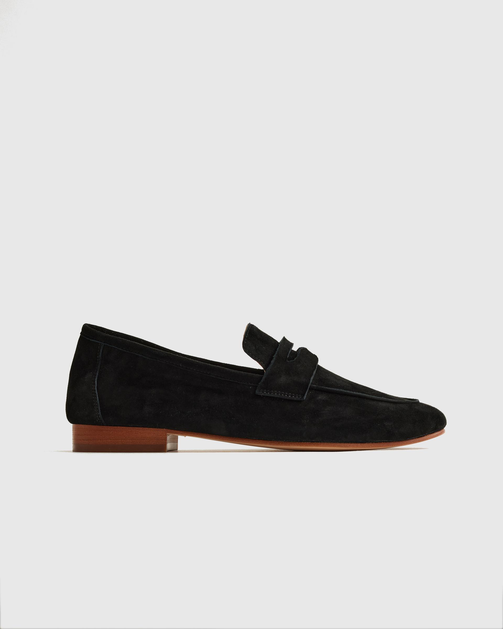 italian suede penny loafer