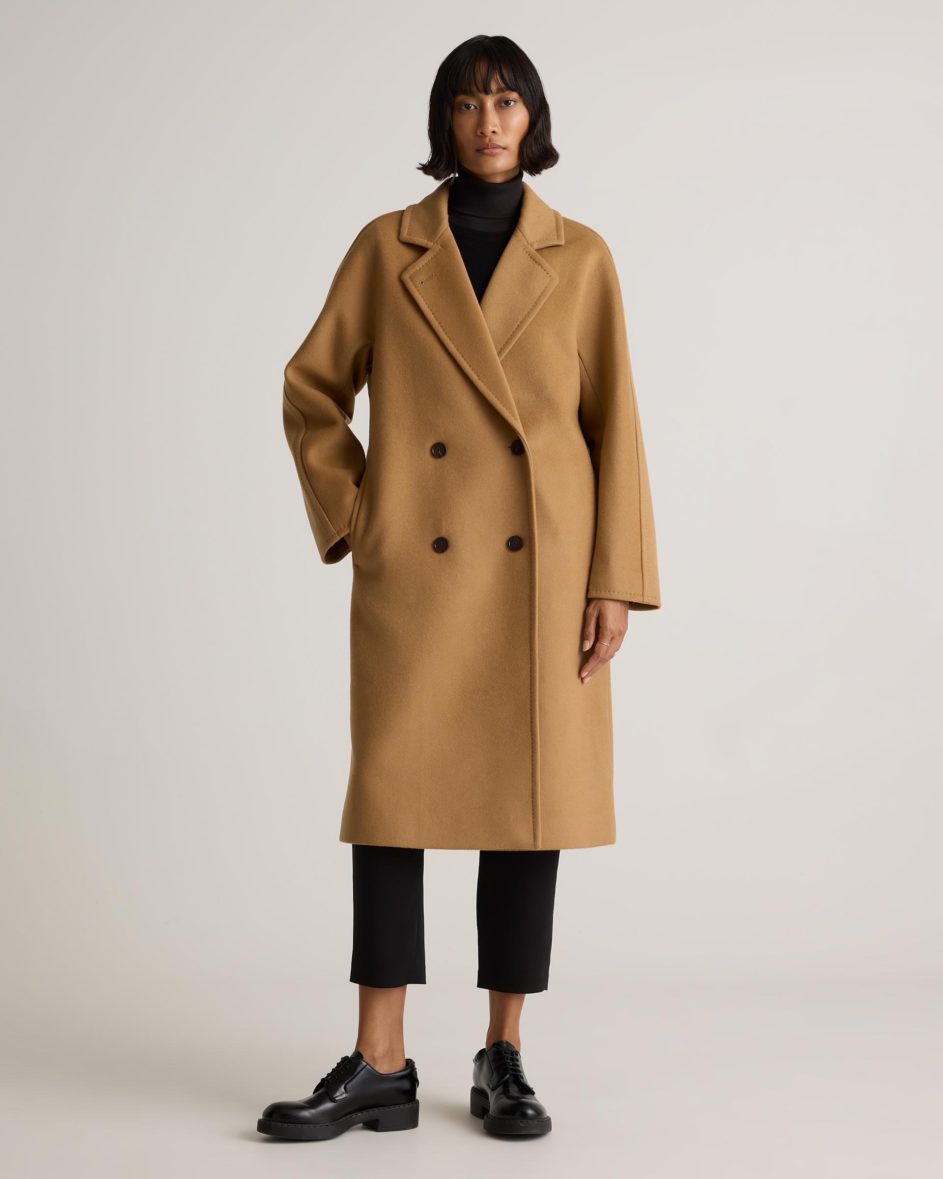 italian wool double-breasted slouch coat