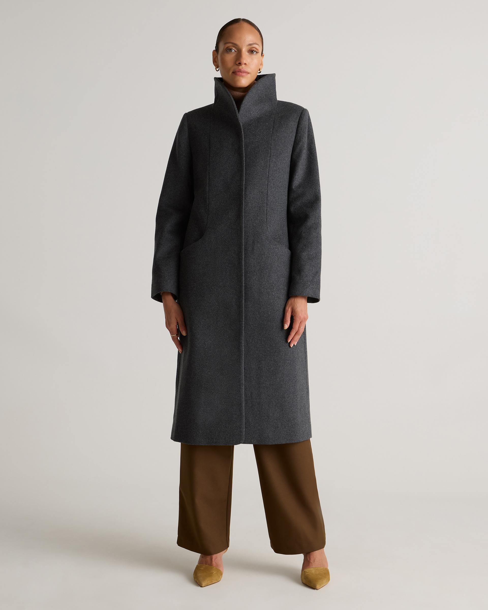 italian wool long cocoon coat